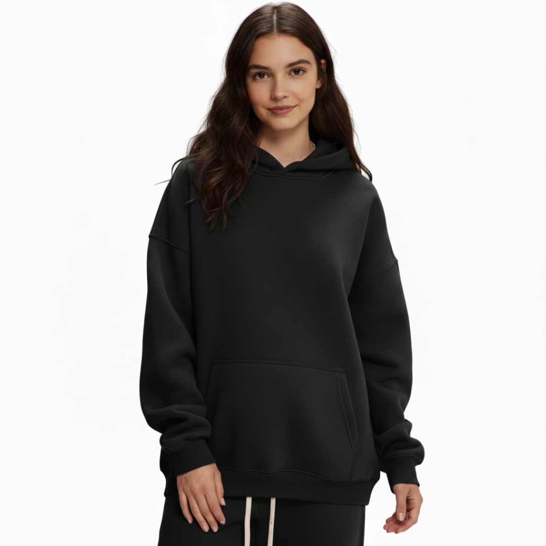 Kapuzenpulli Pullover mit normaler Passform für Damen