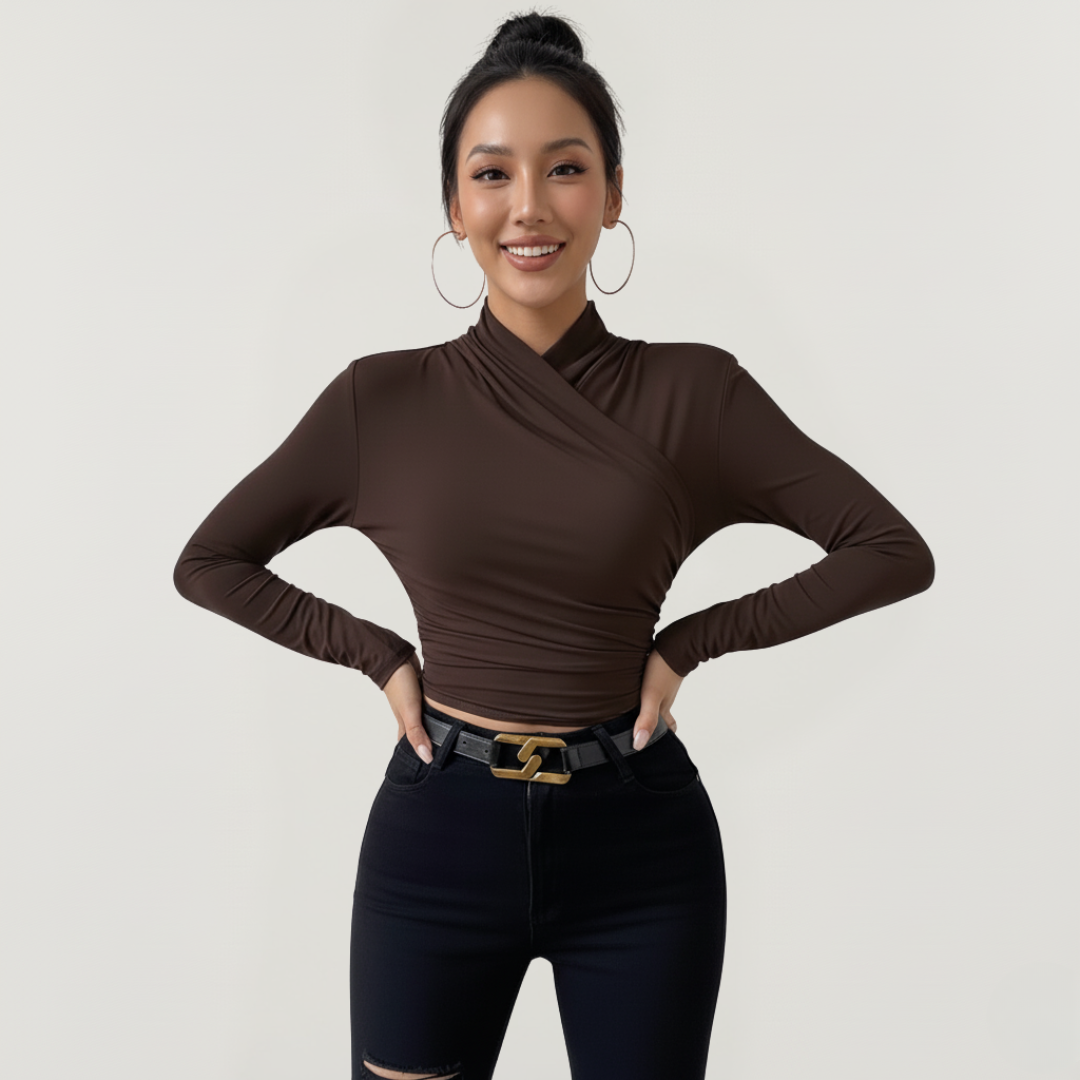 Langarmshirt für Damen | Asymmetrisches Design