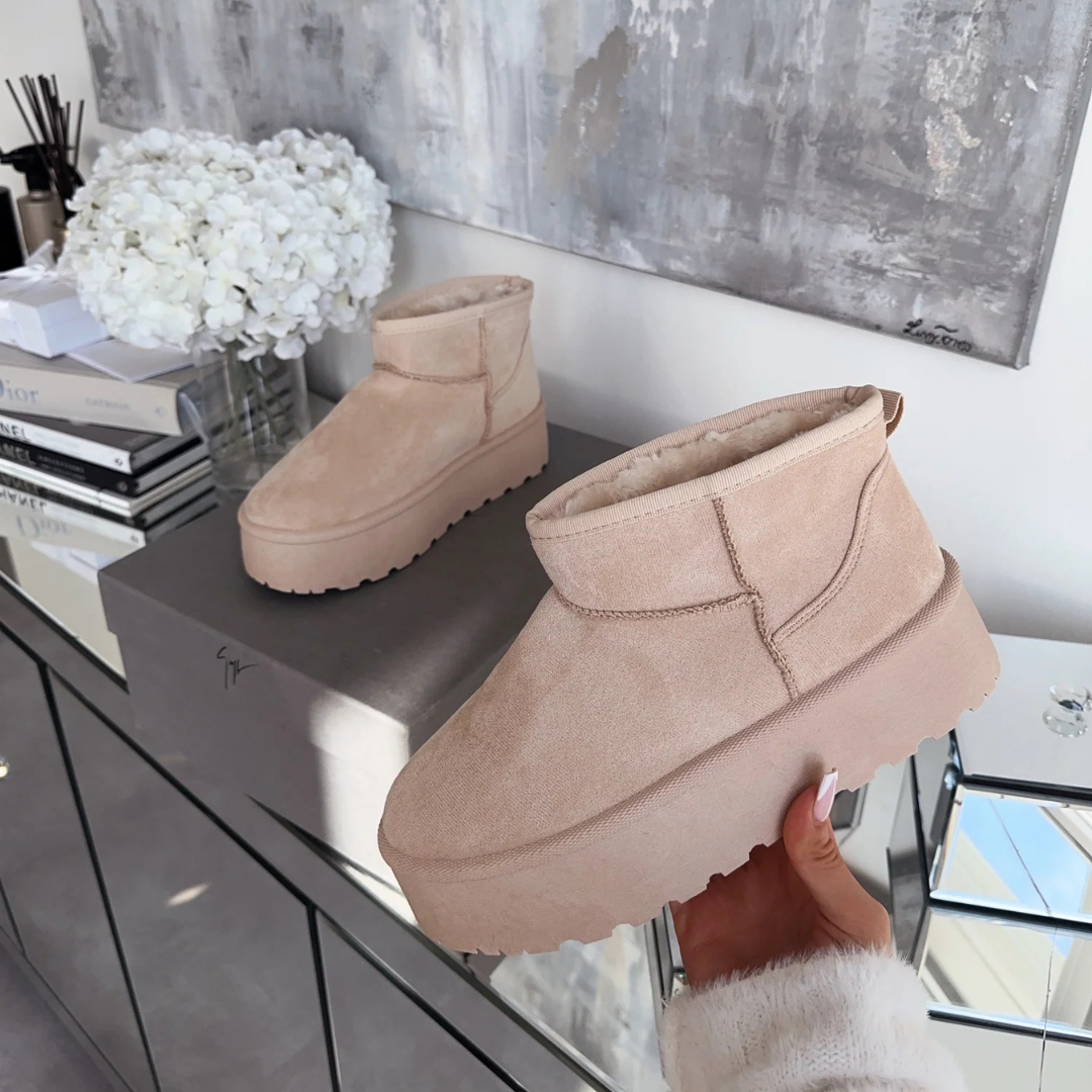 Gefütterte Plateau-Stiefel für Damen