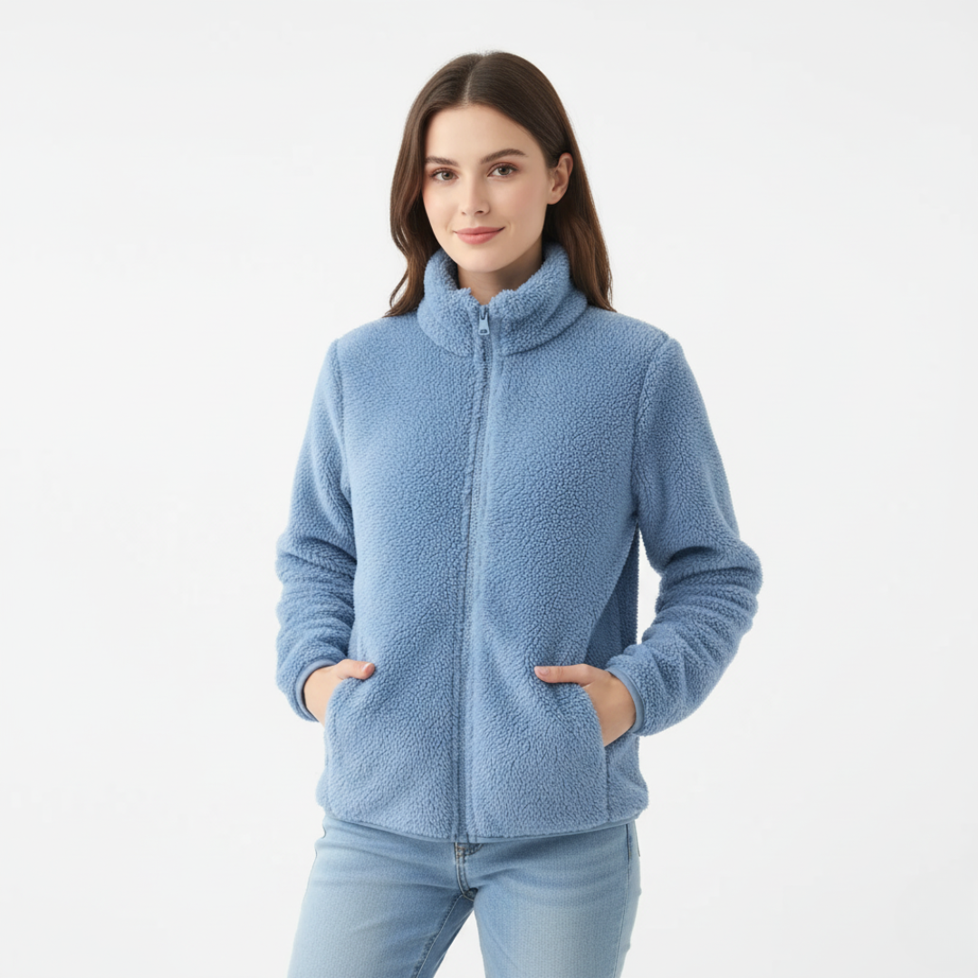 Teddy Jacke Damen | Doppelseitigem Futter