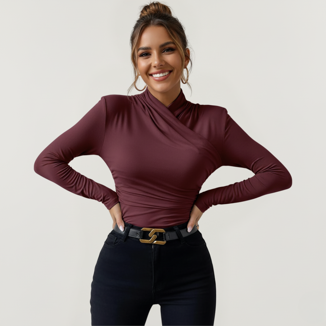 Langarmshirt für Damen | Asymmetrisches Design