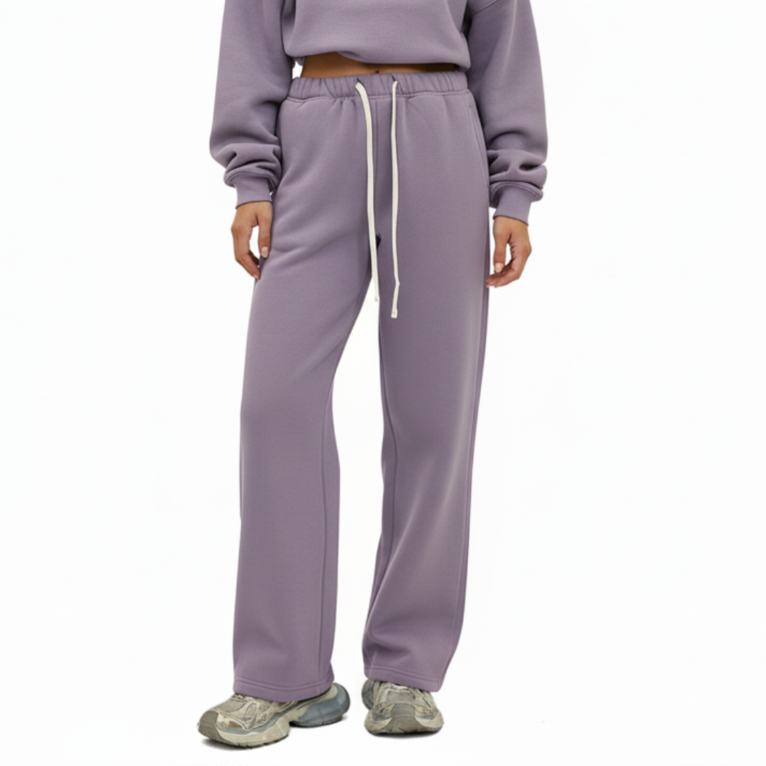 Jogginghose mit geradem Bein und elastischem Bund für Damen