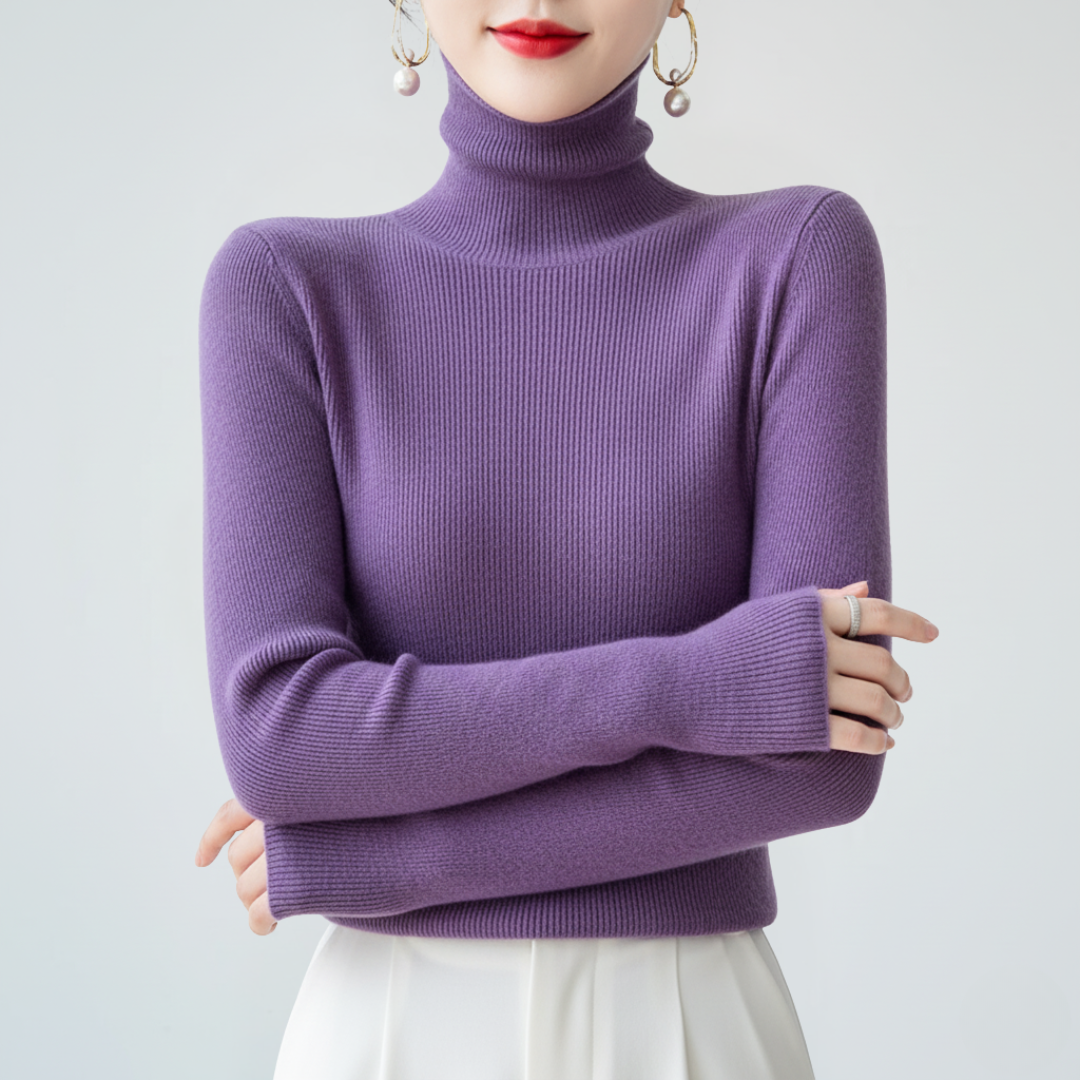 Rollkragen-Pullover für Damen | Lässige Strickmode