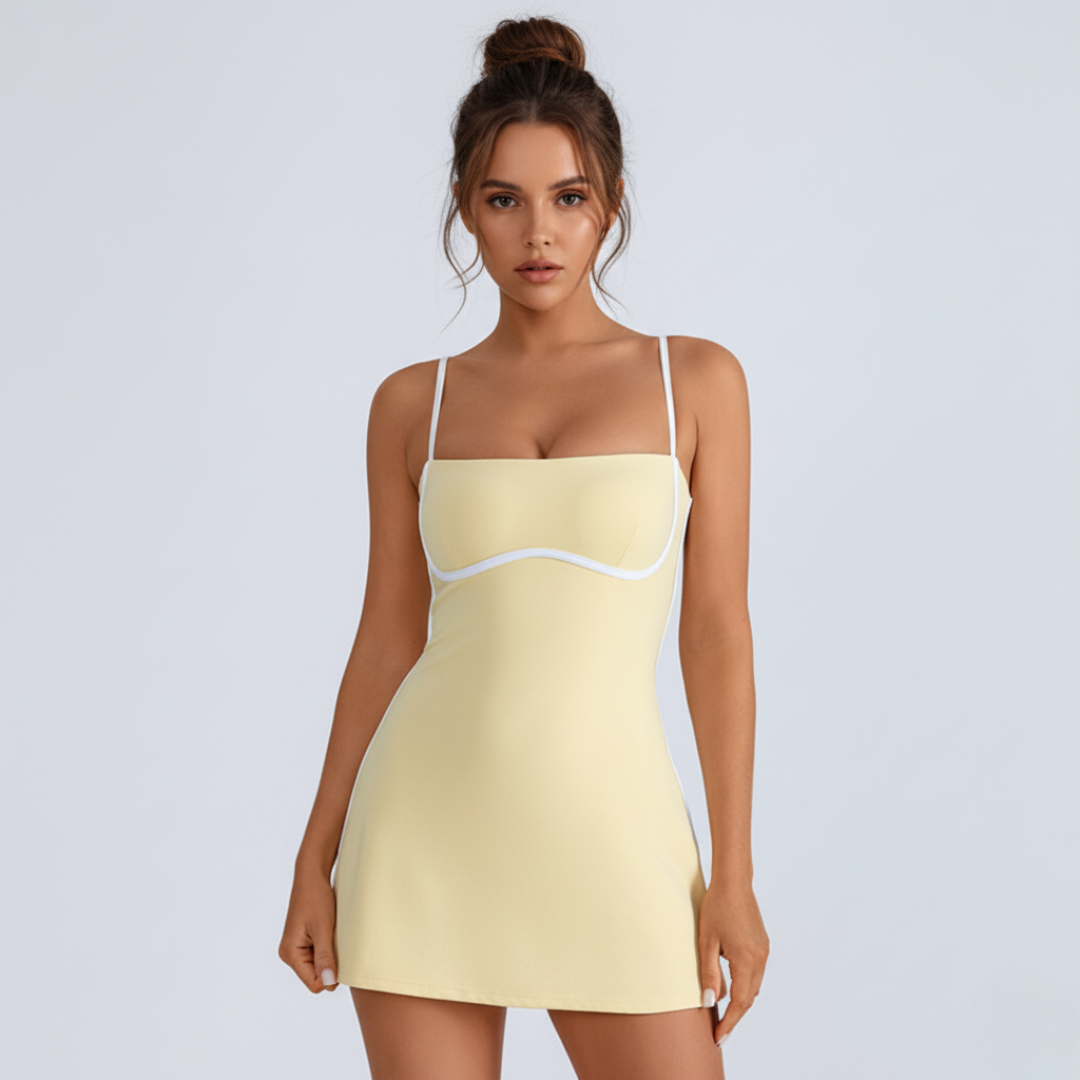 Tennis Kleid für Damen | Sportset mit Polstern