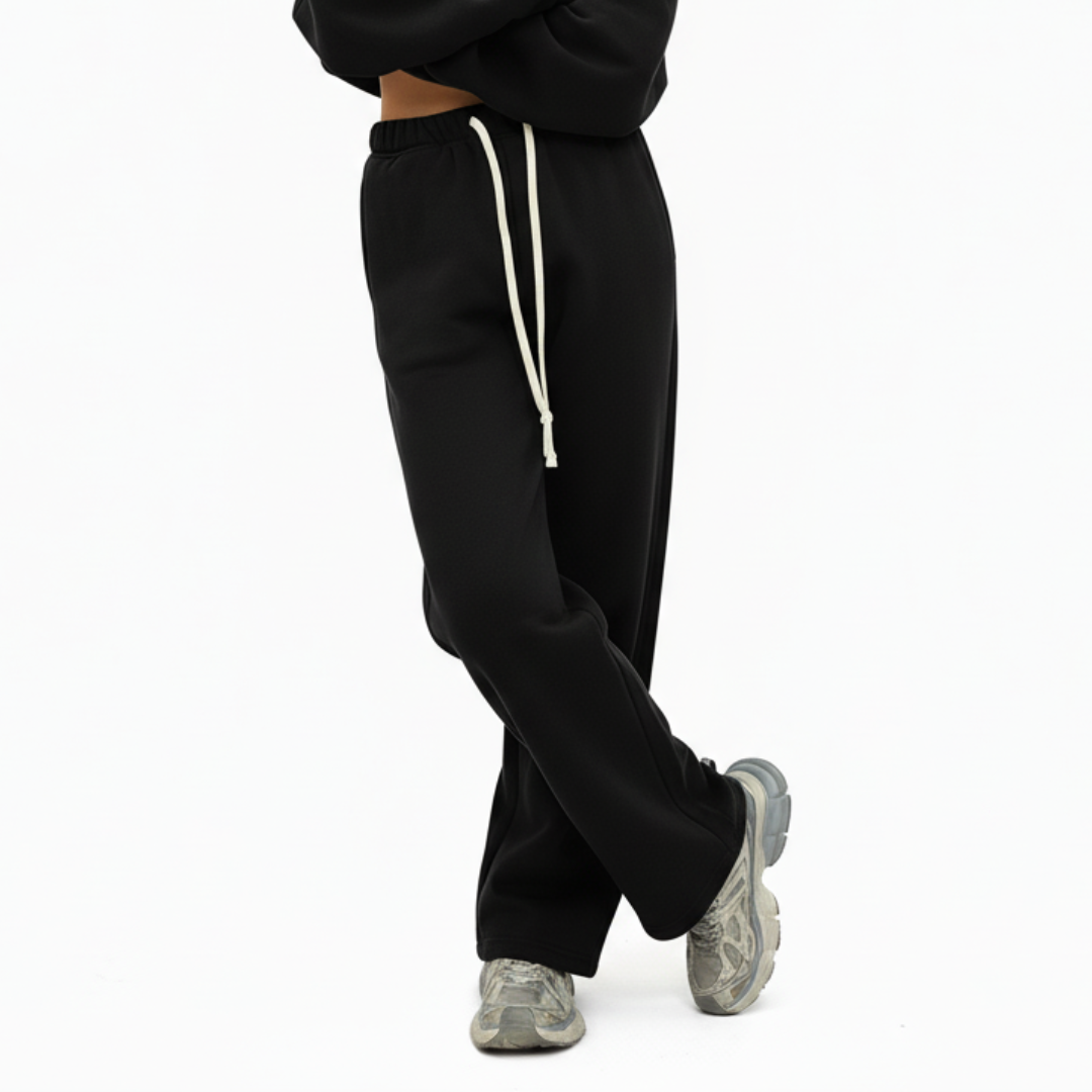 Jogginghose mit geradem Bein und elastischem Bund für Damen