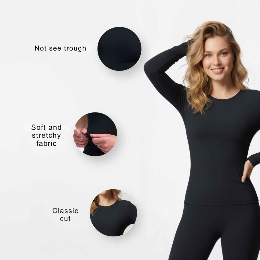 Long-sleeved shirt with a straight cut for women