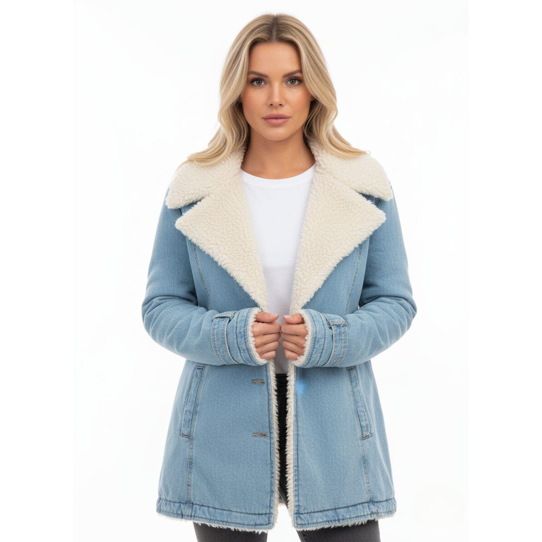 Women's Teddy Jacket with Sherpa Lining | Full-Zip Design