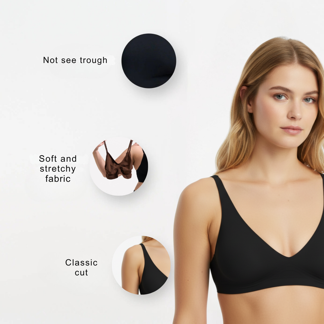 Nahtloser BH für Damen | V-Ausschnitt | Push-up