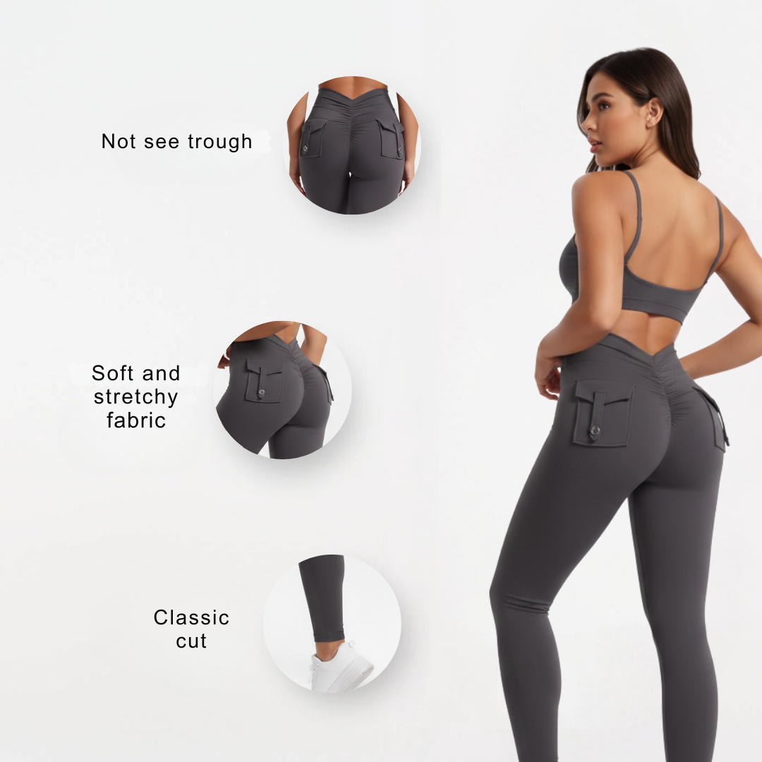 Leggings für Damen | Nylon mit Gesäßtasche