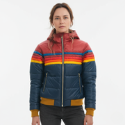 Colorblock Pufferjacke für Damen | Mit durchgehendem Reißverschluss