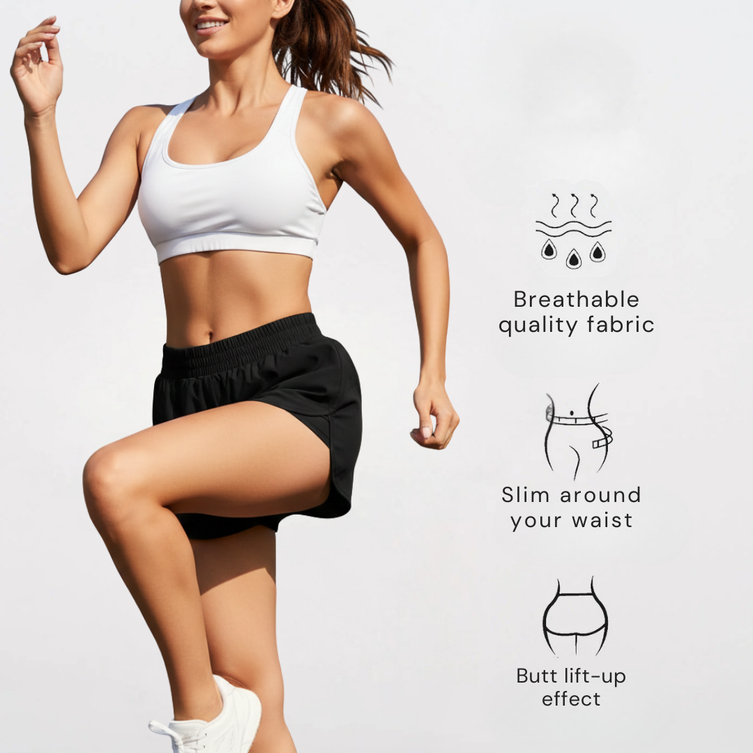 Laufen Shorts für Damen | Elastische Trainings- und Laufshorts