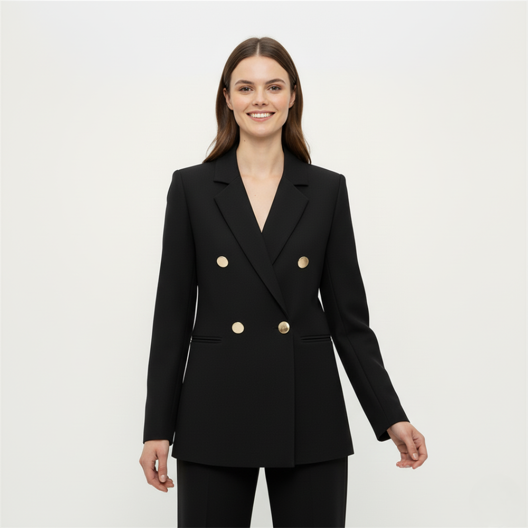 Doppelreihiger Blazer für Damen | Spitzrevers Design