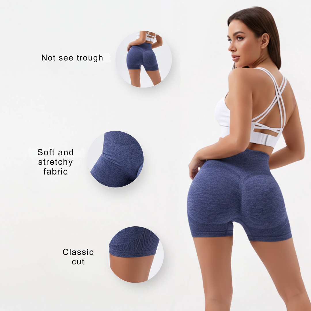 Gymshorts für Damen mit hohem Bund