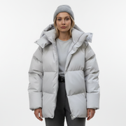 Winter Pufferjacke Damen mit Kapuze | Stehkragen