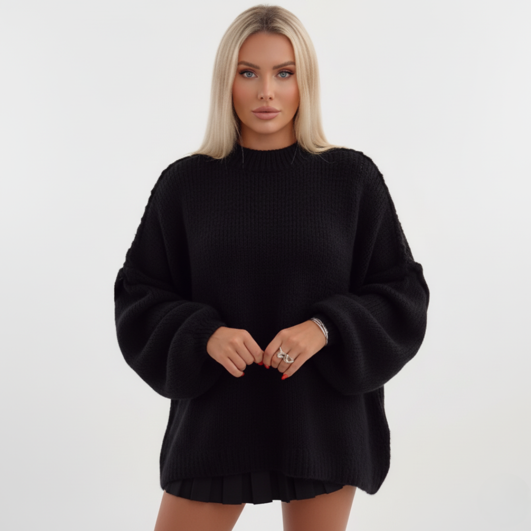 Pullover Damen | Mit Oversized Schnitt und Rundhalsausschnitt
