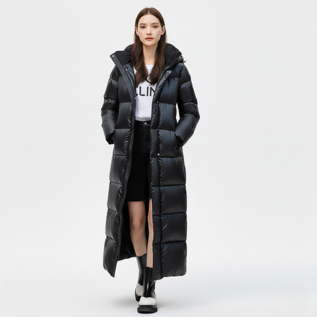 Daunen-Winterjacke für Damen | Mit Kapuze und Innenfutter