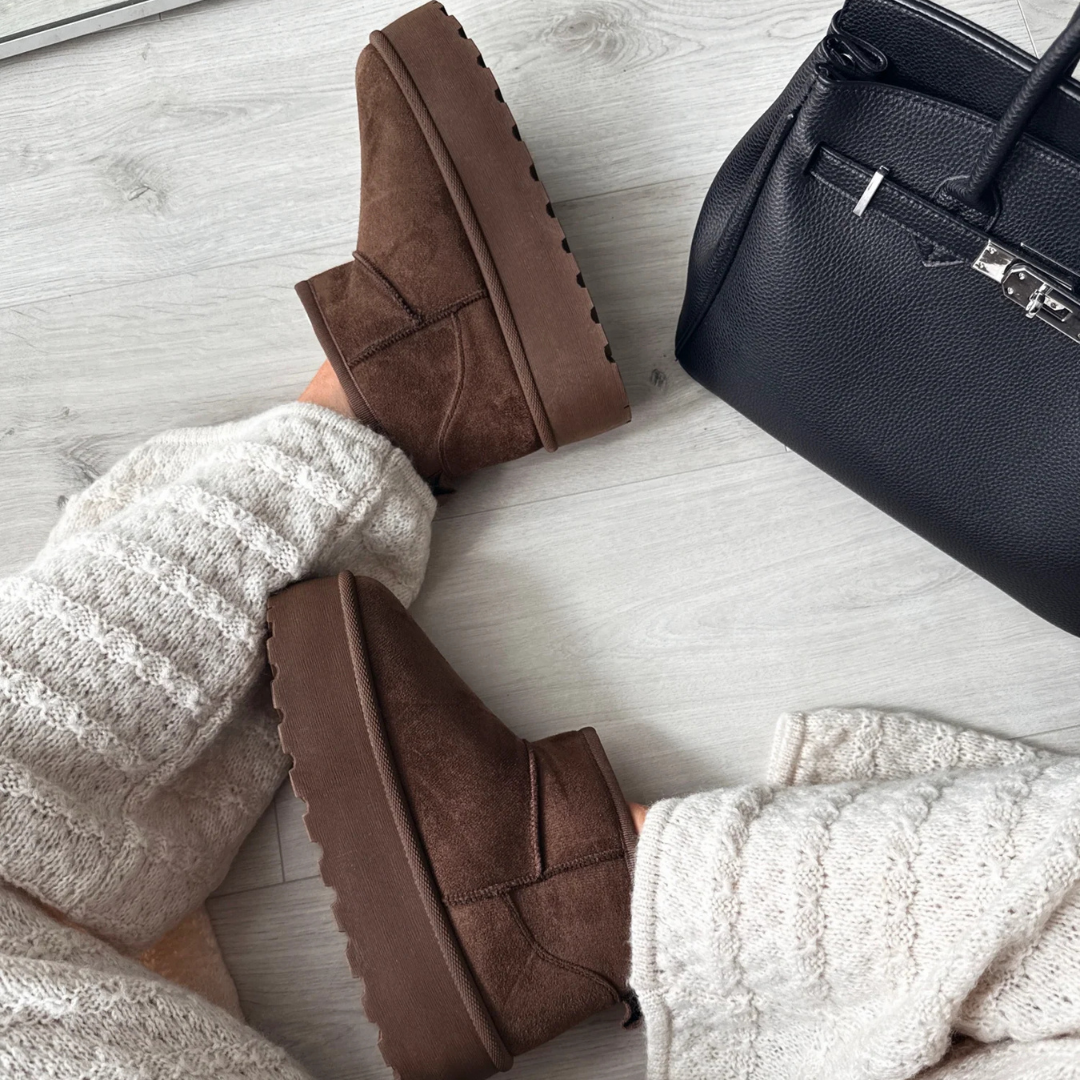 Gefütterte Plateau-Stiefel für Damen