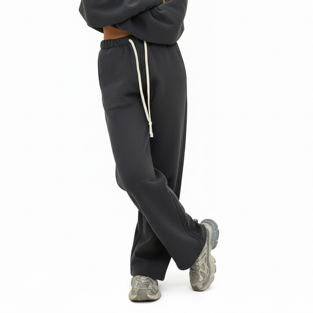 Jogginghose mit geradem Bein und elastischem Bund für Damen