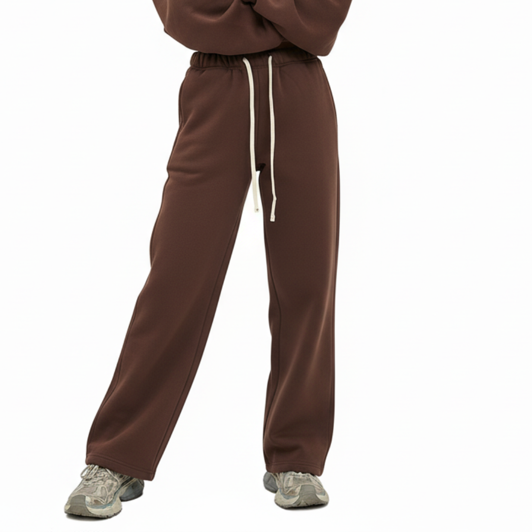 Jogginghose mit geradem Bein und elastischem Bund für Damen