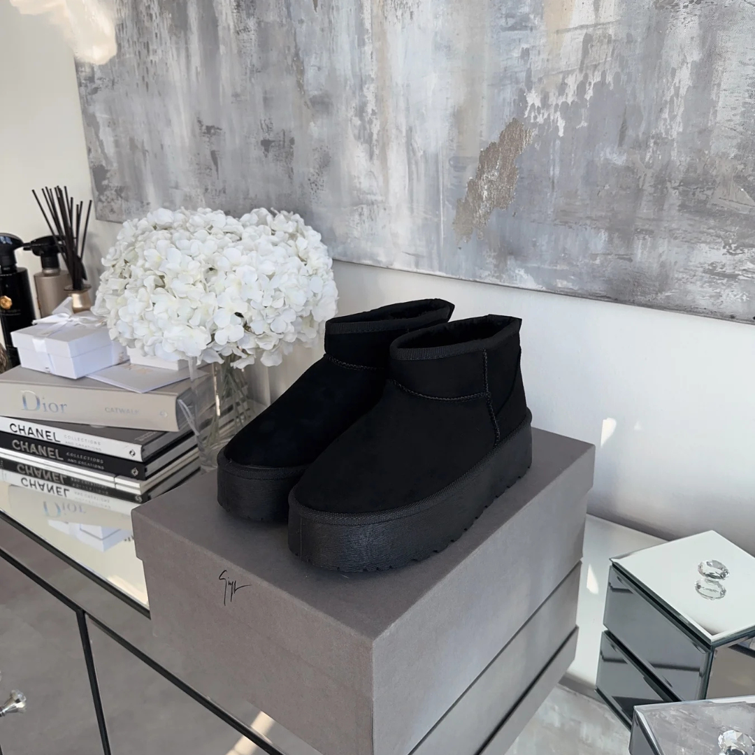 Gefütterte Plateau-Stiefel für Damen