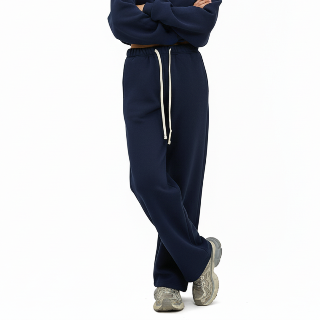 Jogginghose mit geradem Bein und elastischem Bund für Damen
