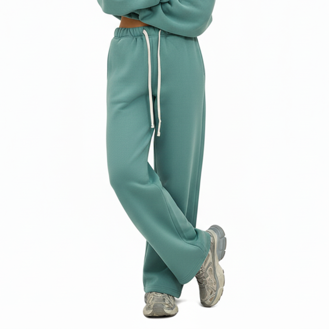 Jogginghose mit geradem Bein und elastischem Bund für Damen