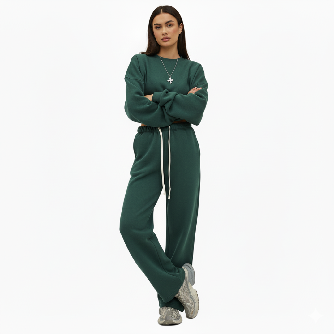 Jogginghose mit geradem Bein und elastischem Bund für Damen