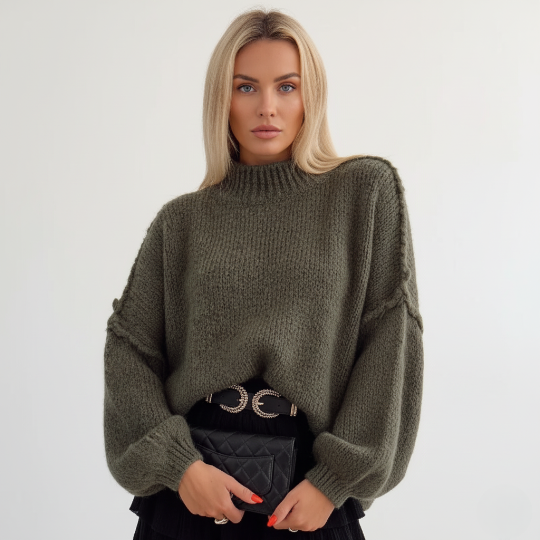 Pullover Damen | Mit Oversized Schnitt und Rundhalsausschnitt