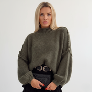 Pullover Damen | Mit Oversized Schnitt und Rundhalsausschnitt