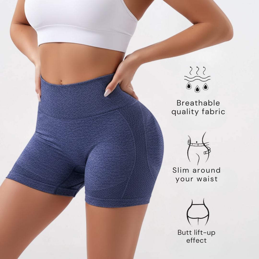 Gymshorts für Damen mit hohem Bund