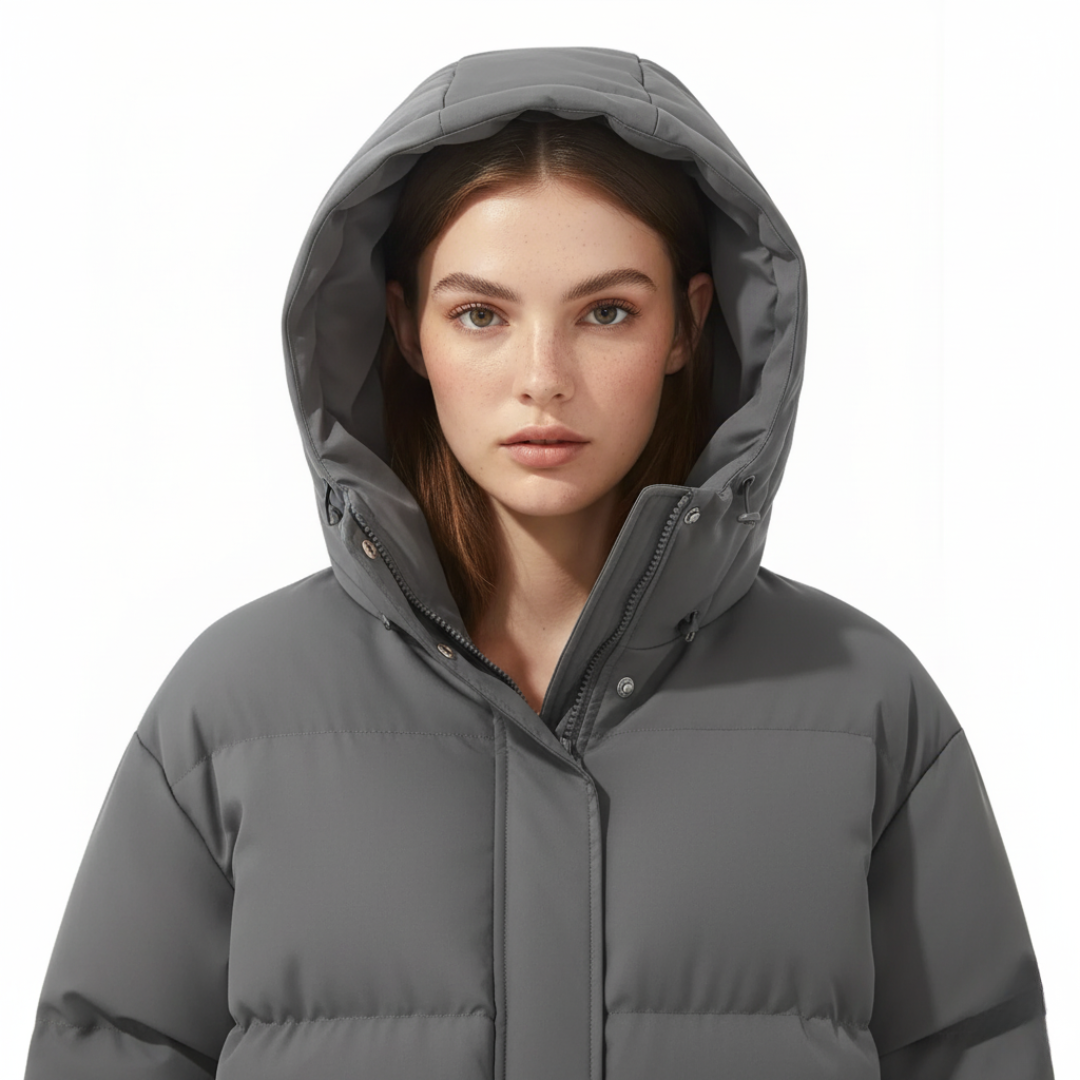 Pufferjacke Damen mit Kapuze | Isolierende Außenschicht