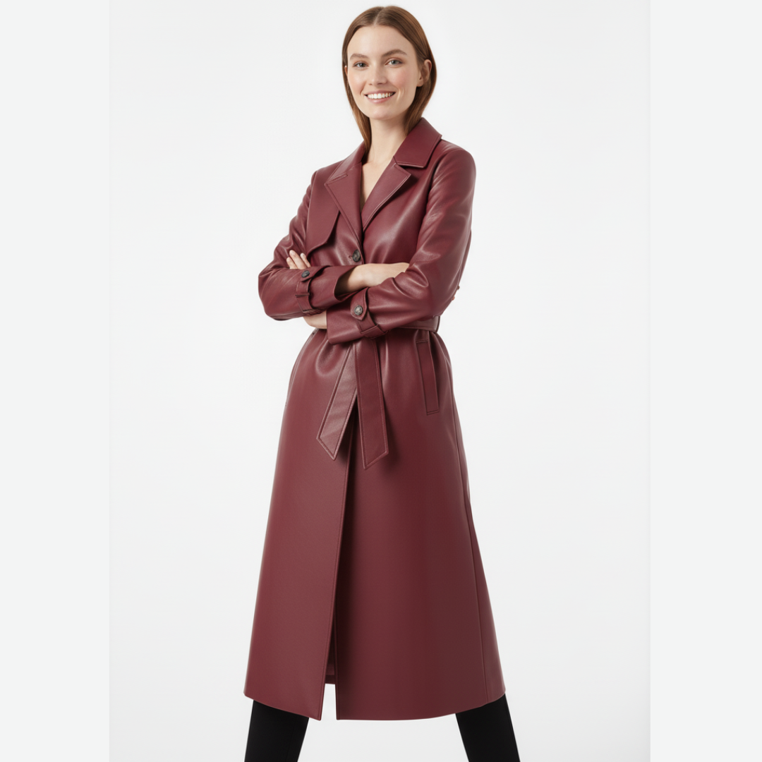 Trenchcoat für Damen | Maxi-Länge mit Reverskragen