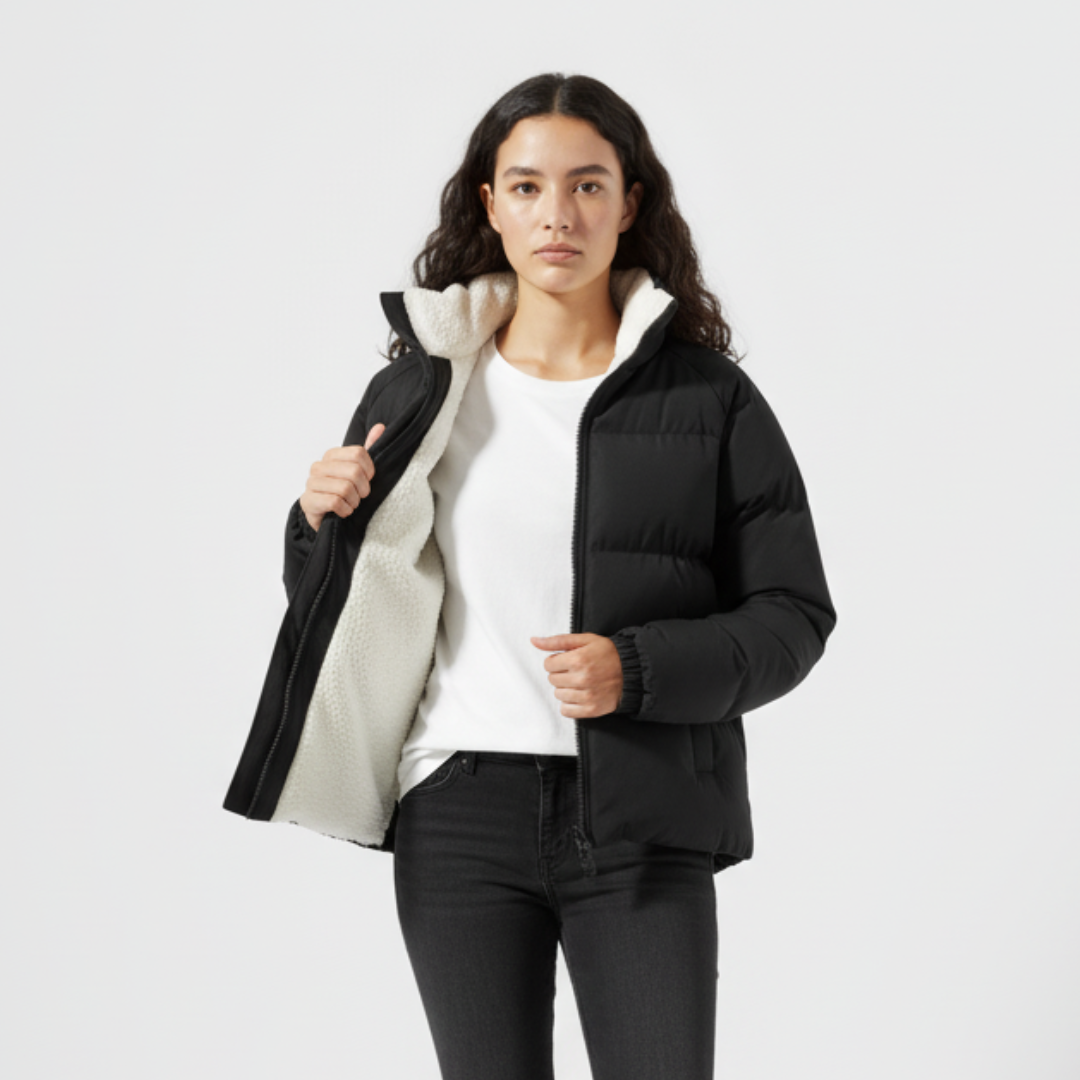 Pufferjacke Damen | Mit Kapuze und Kuscheligem Innenfutter