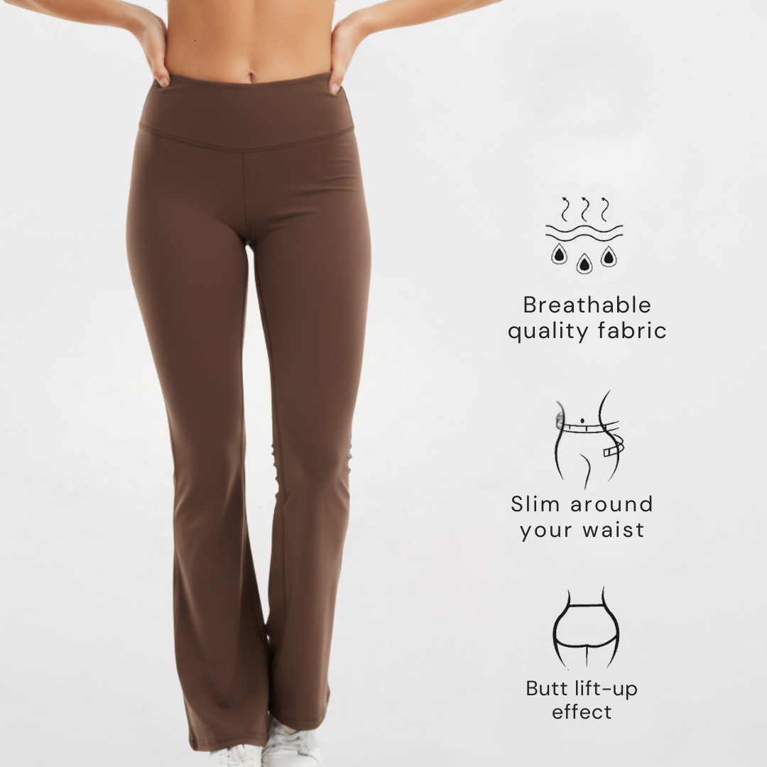 High-Waist Fitness Flare leggings für Damen | Flared Sports Leggings