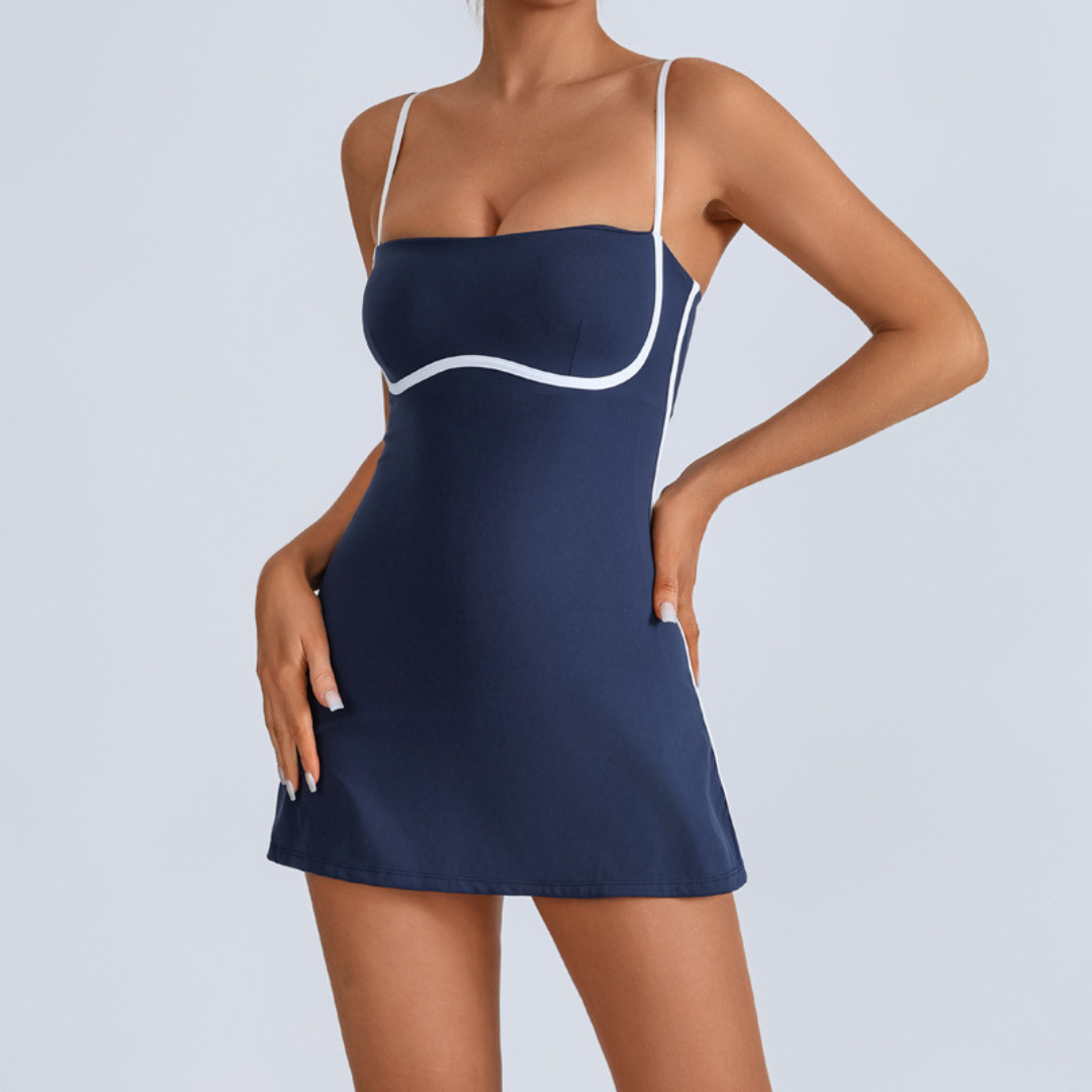 Tennis Kleid für Damen | Sportset mit Polstern