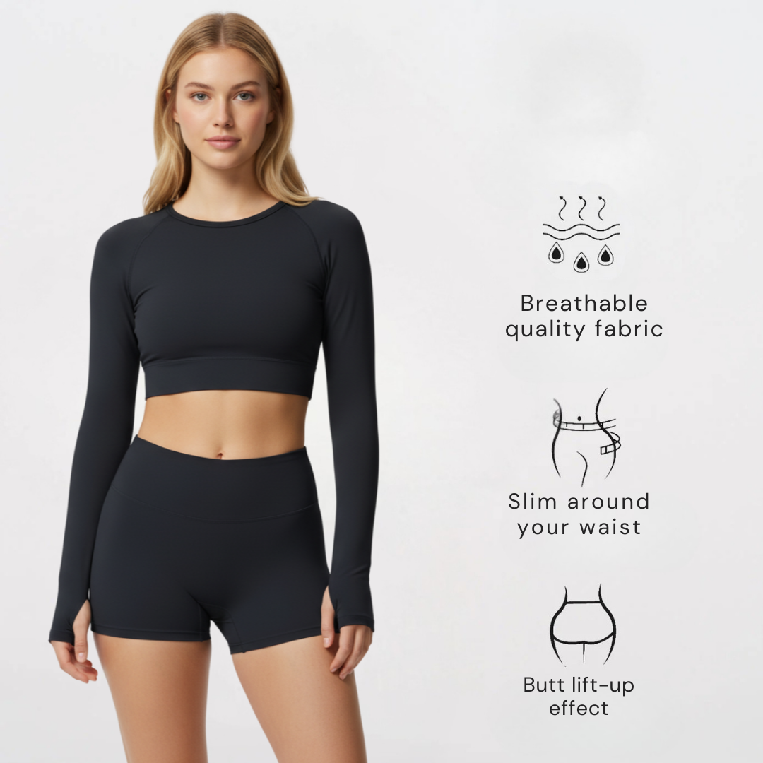 Gymshorts mit elastischem Bund für Damen
