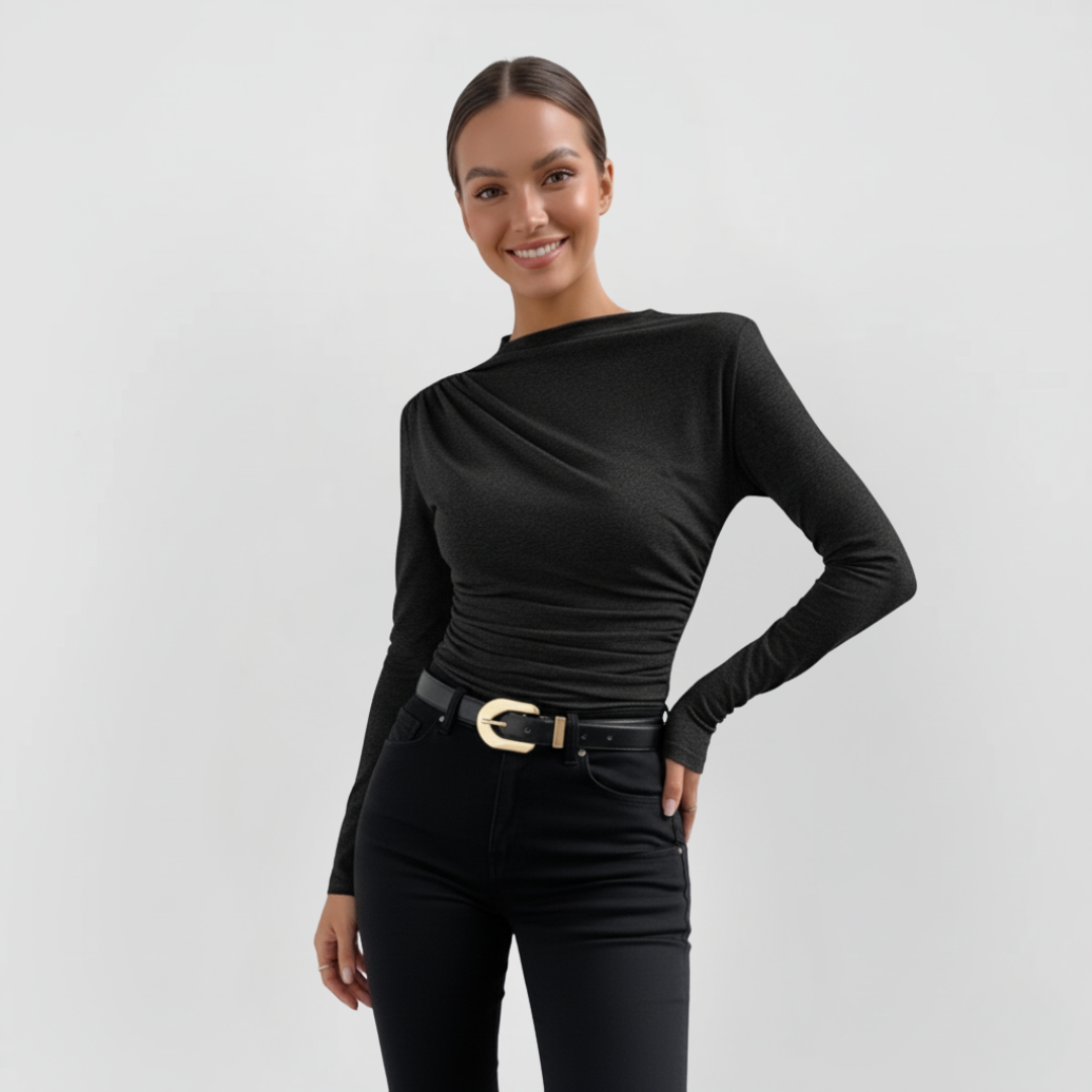 Damen Pullover | Mit Ruché und Langarm