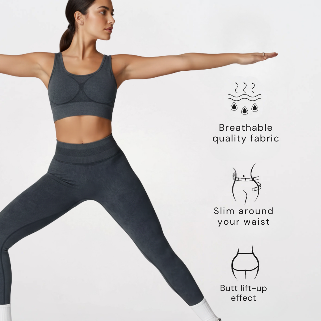 Leggings für Damen | Nahtlos gerippter Bund