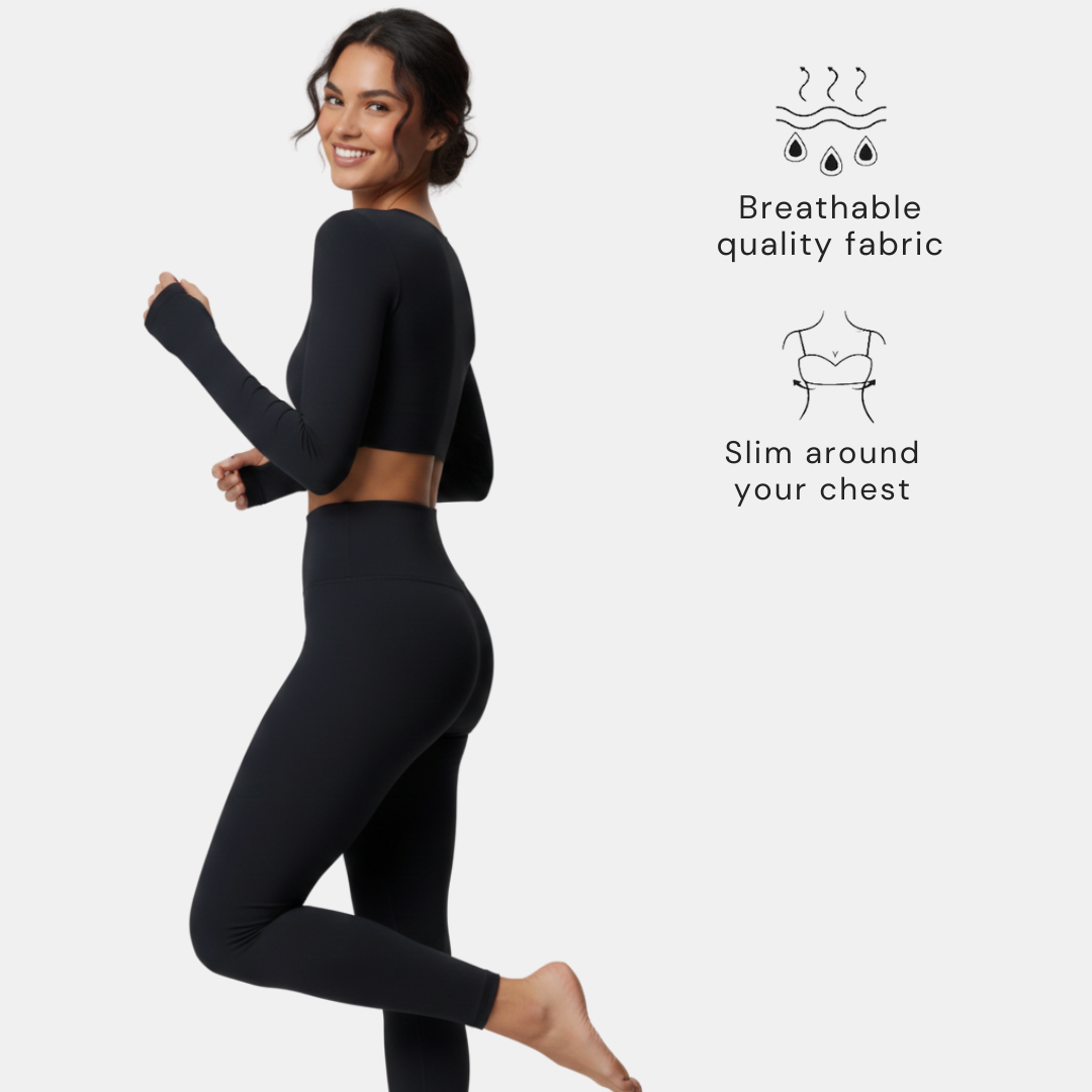 Langärmeliges Crop Top für Damen