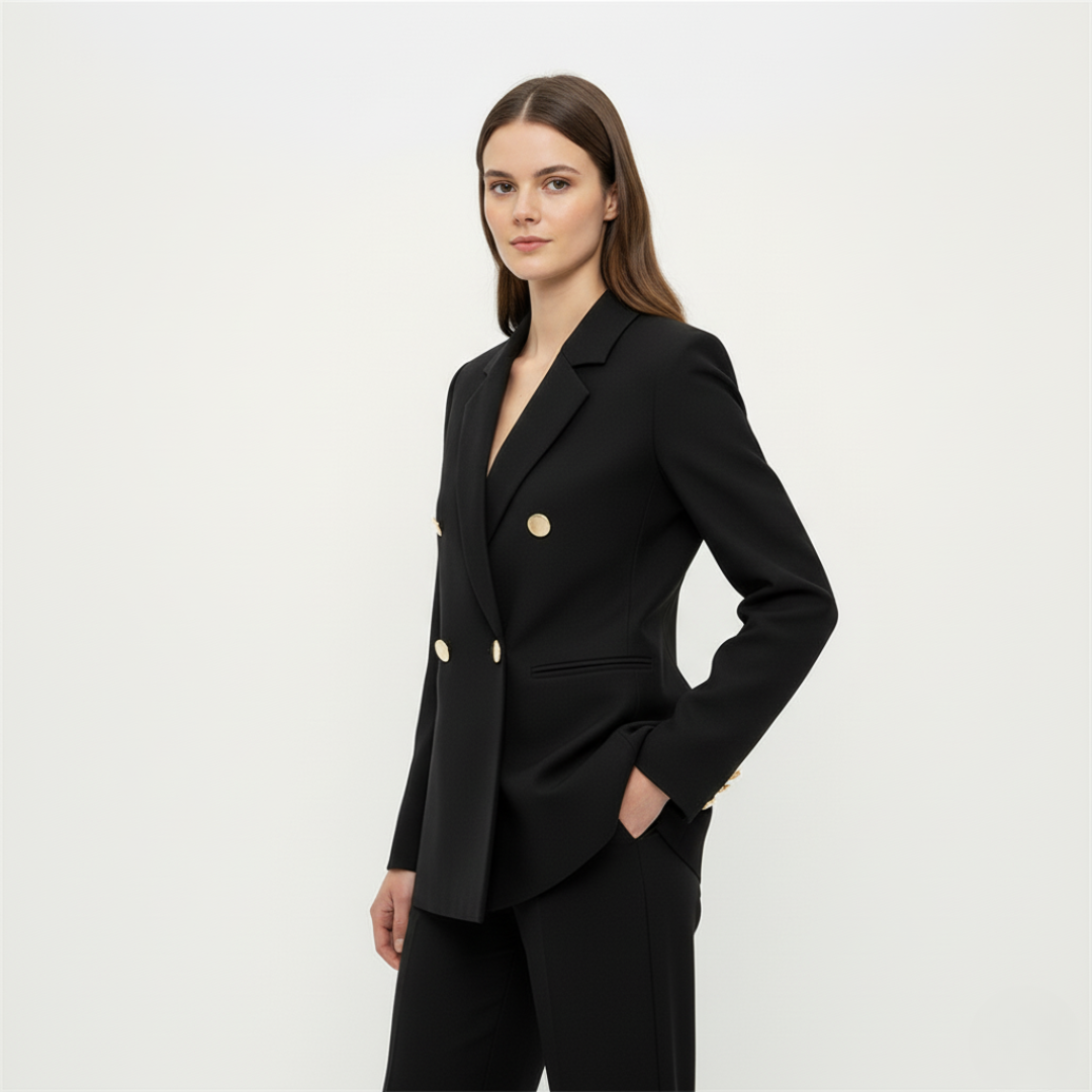 Doppelreihiger Blazer für Damen | Spitzrevers Design