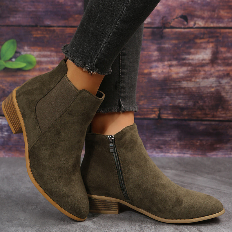 Damen Ankle Boots | Wildlederoptik