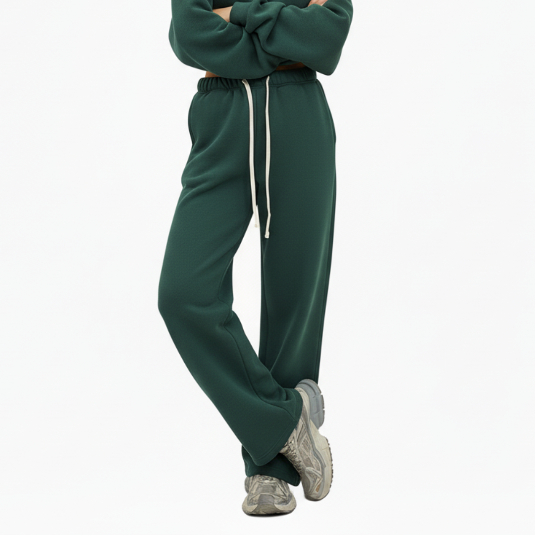 Jogginghose mit geradem Bein und elastischem Bund für Damen