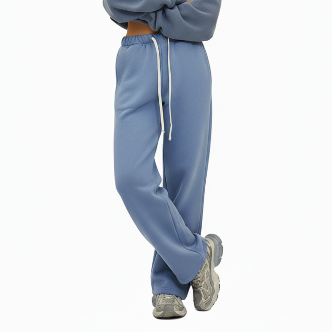 Jogginghose mit geradem Bein und elastischem Bund für Damen