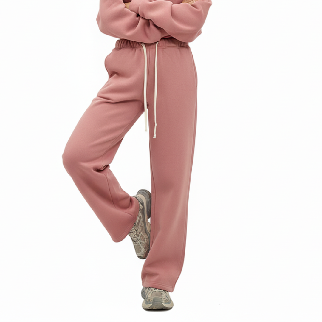 Jogginghose mit geradem Bein und elastischem Bund für Damen