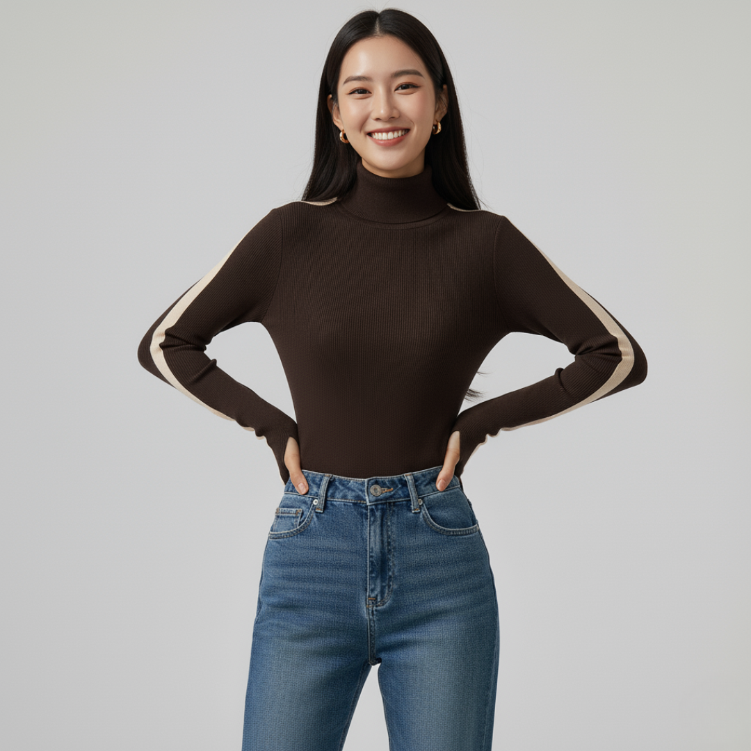 Langarmshirt für Damen | Bicolore und Double Face