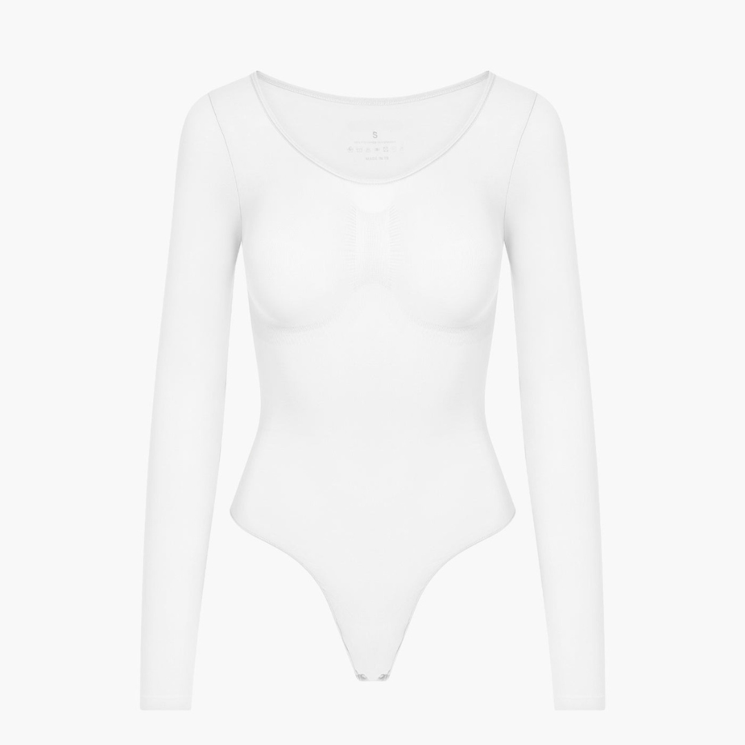 Bodysuit Sculpting Shapewear Longsleeve mit String