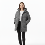 Pufferjacke Damen mit Kapuze | Isolierende Außenschicht