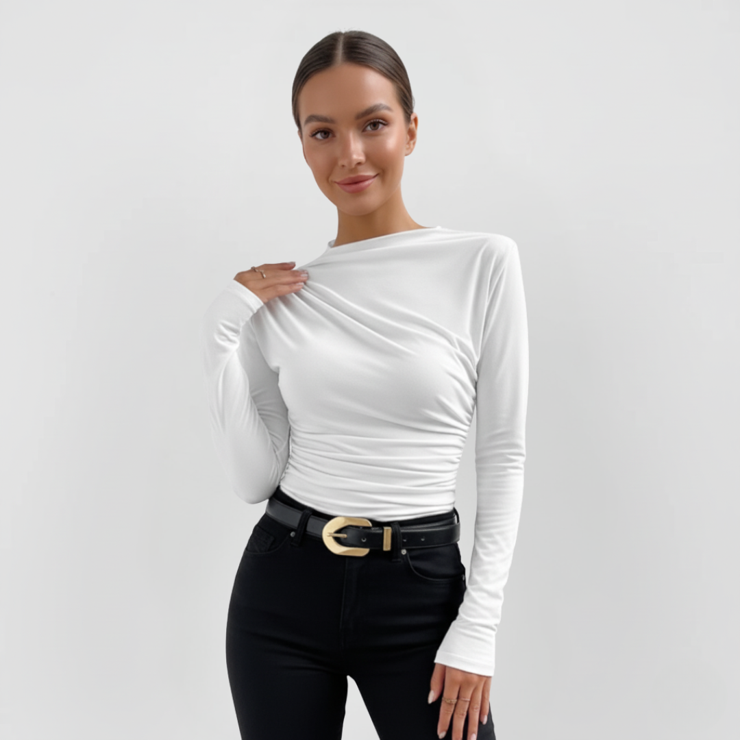 Damen Pullover | Mit Ruché und Langarm