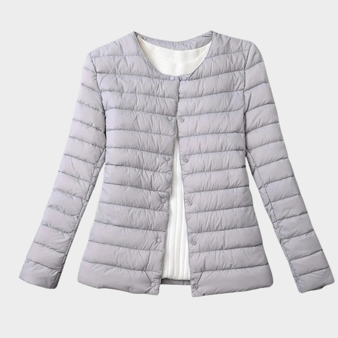 Gesteppten Daunenjacke für Damen | Frontreißverschluss