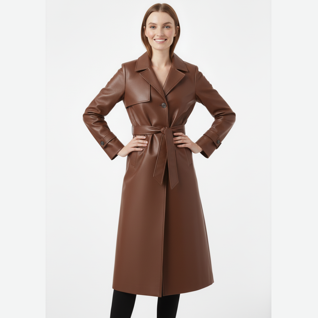 Trenchcoat für Damen | Maxi-Länge mit Reverskragen